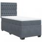 Preview: Boxspringbett mit Matratze Dunkelgrau 90x190 cm Samt