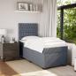 Preview: Boxspringbett mit Matratze Dunkelgrau 90x190 cm Samt