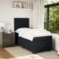 Preview: Boxspringbett mit Matratze Schwarz 100x200 cm Samt