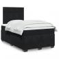 Preview: ARDEBO.de - Boxspringbett mit Matratze Schwarz 120x190 cm Samt