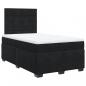 Preview: Boxspringbett mit Matratze Schwarz 120x190 cm Samt