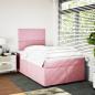 Preview: Boxspringbett mit Matratze Rosa 120x200 cm Samt