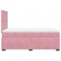 Preview: Boxspringbett mit Matratze Rosa 120x200 cm Samt