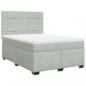 Preview: Boxspringbett mit Matratze Hellgrau 140x190 cm Samt