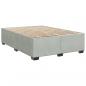 Preview: Boxspringbett mit Matratze Hellgrau 140x190 cm Samt