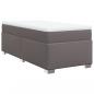 Preview: Boxspringbett mit Matratze Grau 80x200 cm Kunstleder