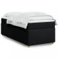 Preview: ARDEBO.de - Boxspringbett mit Matratze Schwarz 80x200 cm Stoff