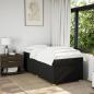 Preview: Boxspringbett mit Matratze Schwarz 80x200 cm Stoff