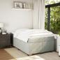 Preview: Boxspringbett mit Matratze Hellgrau 120x190 cm Samt