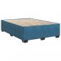 Preview: Boxspringbett mit Matratze Dunkelblau 160x200 cm Samt