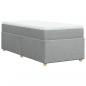 Preview: Boxspringbett mit Matratze Hellgrau 90x190 cm Stoff