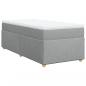 Preview: Boxspringbett mit Matratze Hellgrau 90x190 cm Stoff