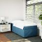 Preview: Boxspringbett mit Matratze Dunkelblau 90x190 cm Samt