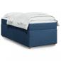 Preview: ARDEBO.de - Boxspringbett mit Matratze Blau 90x190 cm Stoff