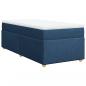 Preview: Boxspringbett mit Matratze Blau 90x190 cm Stoff