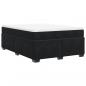 Preview: Boxspringbett mit Matratze Schwarz 140x190 cm Samt