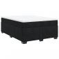 Preview: Boxspringbett mit Matratze Schwarz 140x190 cm Samt