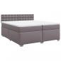 Preview: Boxspringbett mit Matratze Grau 200x200 cm Kunstleder