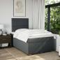 Preview: Boxspringbett mit Matratze Dunkelgrau 120x190 cm Stoff