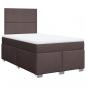 Preview: Boxspringbett mit Matratze Dunkelbraun 120x190 cm Stoff