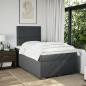 Preview: Boxspringbett mit Matratze Dunkelgrau 120x200 cm Stoff