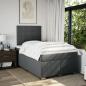 Preview: Boxspringbett mit Matratze Dunkelgrau 120x200 cm Stoff