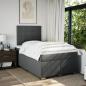 Preview: Boxspringbett mit Matratze Dunkelgrau 120x190 cm Stoff