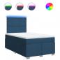 Preview: ARDEBO.de - Boxspringbett mit Matratze Blau 120x200 cm Stoff