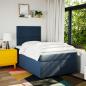 Preview: Boxspringbett mit Matratze Blau 120x200 cm Stoff