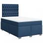 Preview: Boxspringbett mit Matratze Blau 120x200 cm Stoff