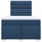 Preview: Boxspringbett mit Matratze Blau 120x200 cm Stoff