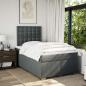 Preview: Boxspringbett mit Matratze Dunkelgrau 120x190 cm Stoff