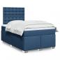 Preview: ARDEBO.de - Boxspringbett mit Matratze Blau 120x200 cm Stoff