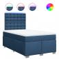 Preview: Boxspringbett mit Matratze Blau 120x200 cm Stoff