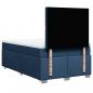 Preview: Boxspringbett mit Matratze Blau 120x200 cm Stoff