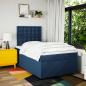 Preview: Boxspringbett mit Matratze Blau 120x200 cm Stoff