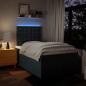 Preview: Boxspringbett mit Matratze Blau 120x200 cm Stoff