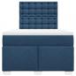 Preview: Boxspringbett mit Matratze Blau 120x200 cm Stoff