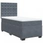 Preview: Boxspringbett mit Matratze Dunkelgrau 100x200 cm Samt