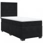 Preview: Boxspringbett mit Matratze Schwarz 90x190 cm Samt