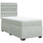 Preview: Boxspringbett mit Matratze Hellgrau 80x200 cm Samt