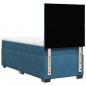 Preview: Boxspringbett mit Matratze Blau 100x200 cm Samt