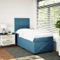 Preview: Boxspringbett mit Matratze Blau 100x200 cm Samt