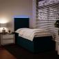 Preview: Boxspringbett mit Matratze Blau 100x200 cm Samt