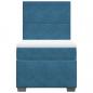 Preview: Boxspringbett mit Matratze Blau 100x200 cm Samt