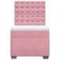 Preview: Boxspringbett mit Matratze Rosa 100x200 cm Samt