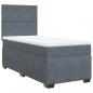 Preview: Boxspringbett mit Matratze Dunkelgrau 90x200 cm Samt