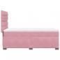 Preview: Boxspringbett mit Matratze Rosa 100x200 cm Samt