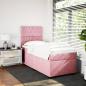 Preview: Boxspringbett mit Matratze Rosa 100x200 cm Samt