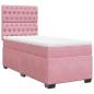 Preview: Boxspringbett mit Matratze Rosa 100x200 cm Samt